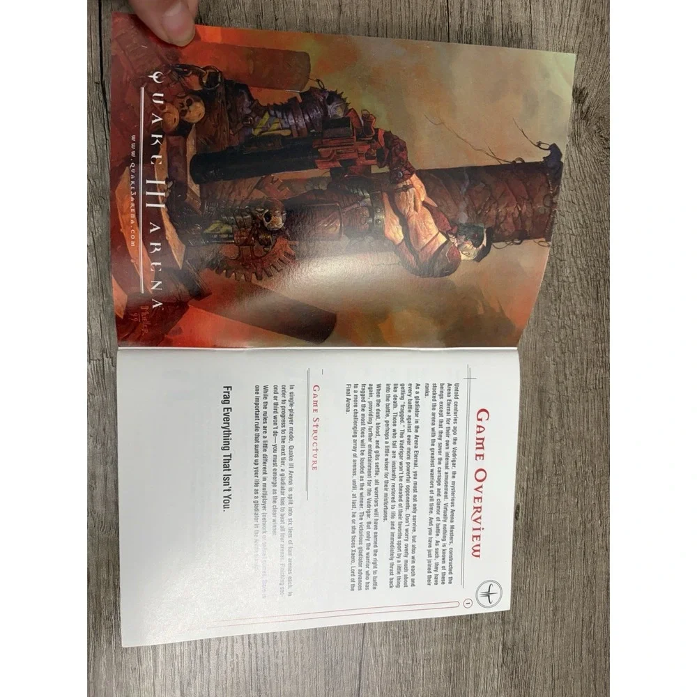 QUAKE III ARENA‎ Video Game Instruction Manual Guide Booklet - PC - 1999